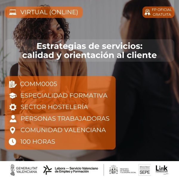 Curso de Estrategias de servicios para trabajadores - Link Formación