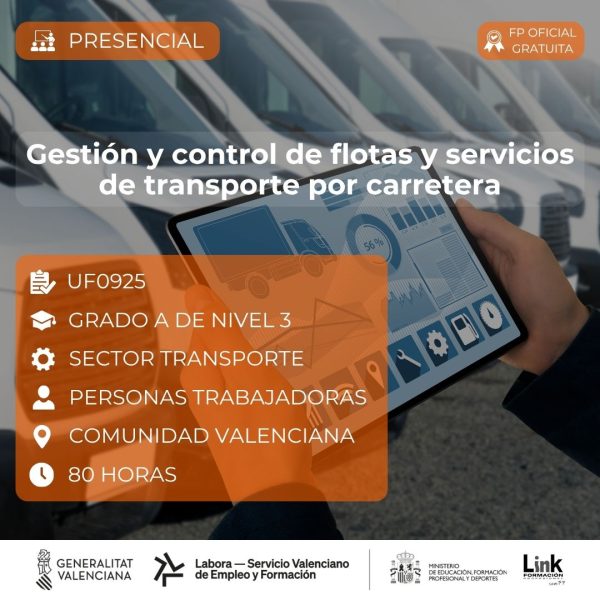 Curso de Gestión y control de flotas y servicios de transporte por carretera para trabajadores - Link Formación