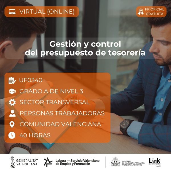 Curso de Gestión y control del presupuesto de tesorería para trabajadores - Link Formación