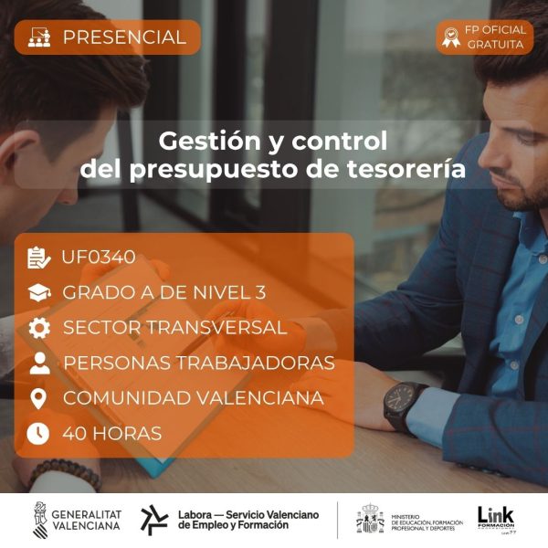Curso de Gestión y control del presupuesto de tesorería para trabajadores - Link Formación