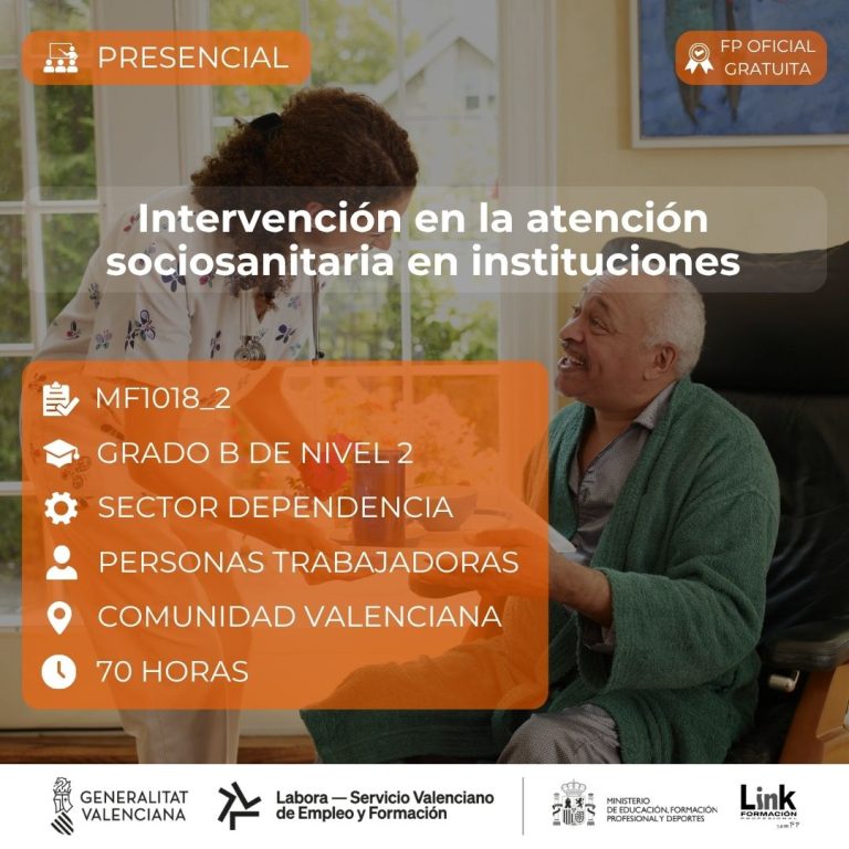 Curso de Intervención en la atención sociosanitaria en instituciones para trabajadores - Link Formación