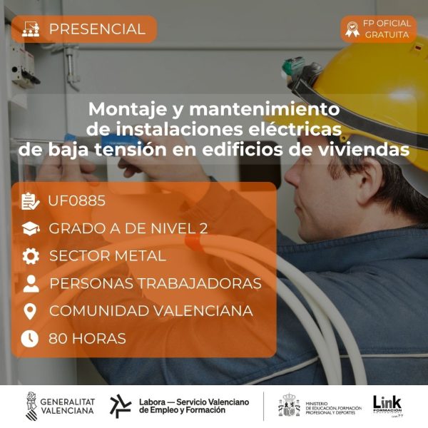 Curso de Montaje y mantenimiento de instalaciones eléctricas de baja tensión en edificios de viviendas para trabajadores - Link Formación