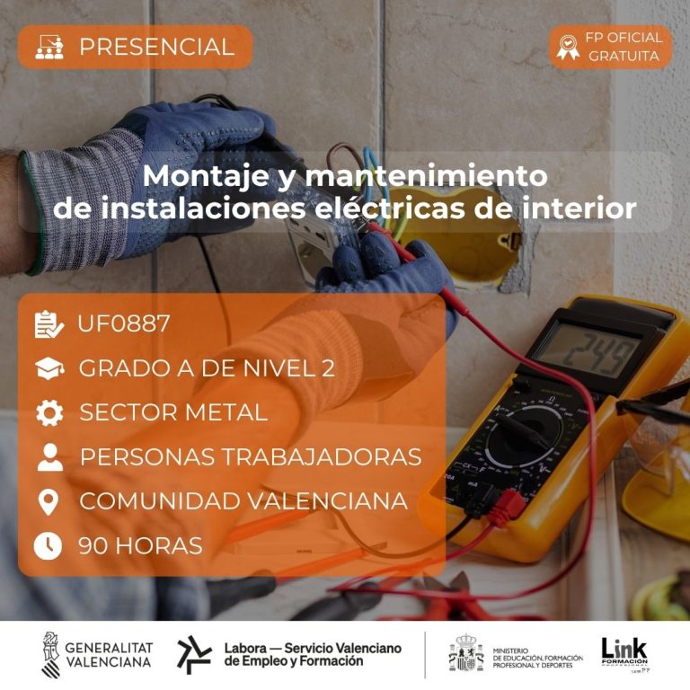 Curso de Montaje y mantenimiento de instalaciones eléctricas de interior para trabajadores - Link Formación