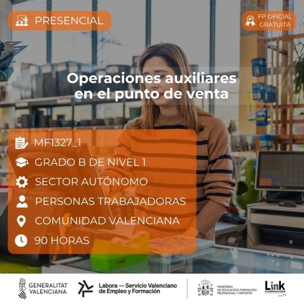 Curso de Operaciones auxiliares en el punto de venta para autónomos - Link Formación
