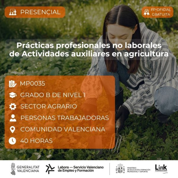 Curso de Actividades auxiliares en agricultura para trabajadores - Link Formación