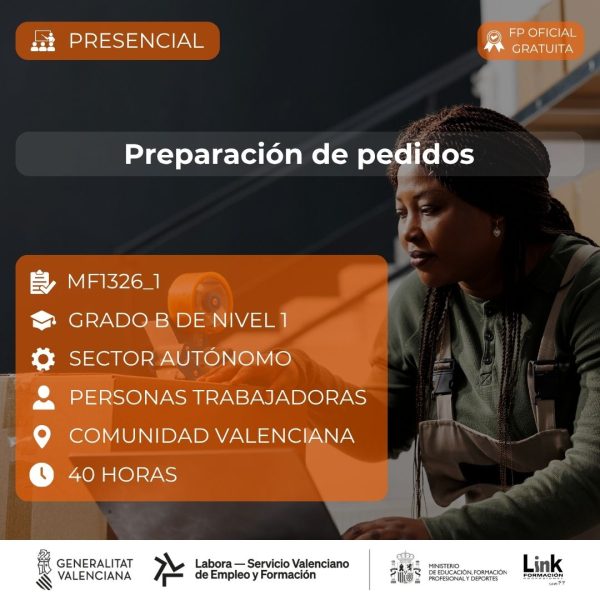 Curso de Preparación de pedidos para autónomos - Link Formación