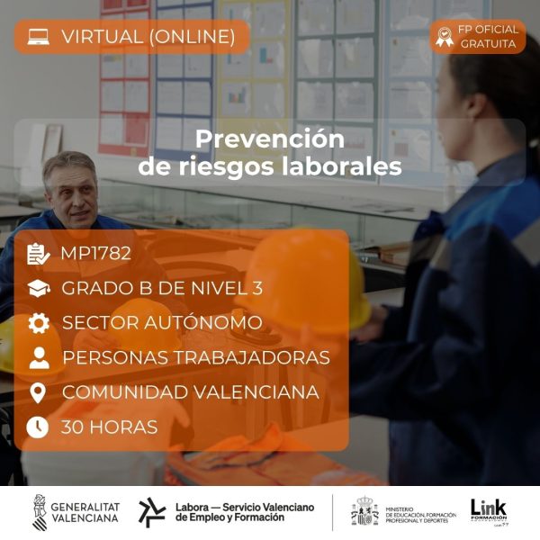 Curso de Prevención de riesgos laborales para autónomos - Link Formación