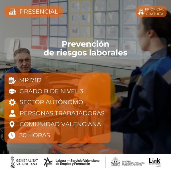 Curso de Prevención de riesgos laborales para autónomos - Link Formación
