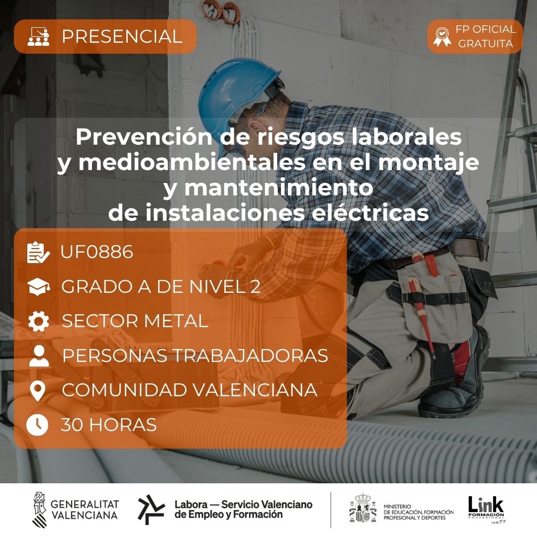 Curso de Prevención de riesgos laborales y medioambientales en el montaje y mantenimiento de instalaciones eléctricas para trabajadores - Link Formación
