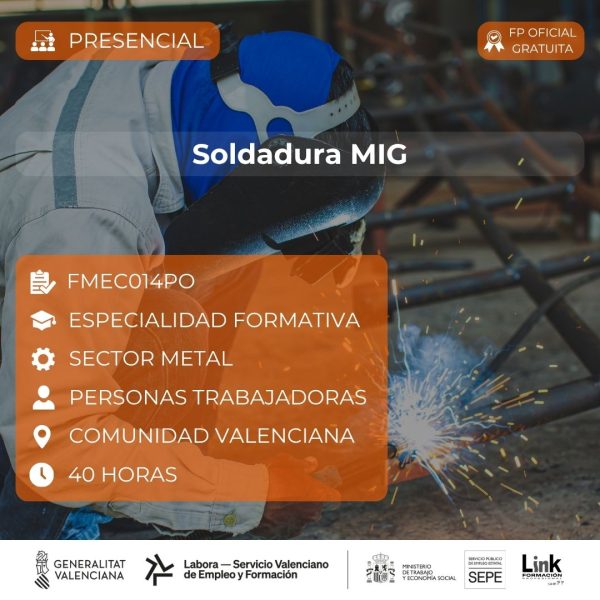 Curso de Soldadura MIG para trabajadores - Link Formación