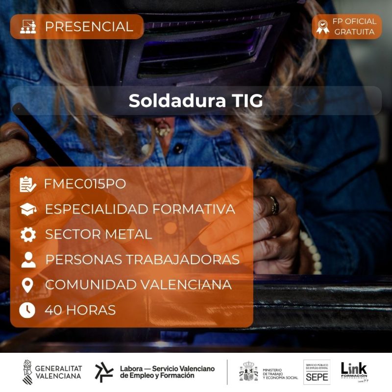 Curso de Soldadura TIG para trabajadores - Link Formación