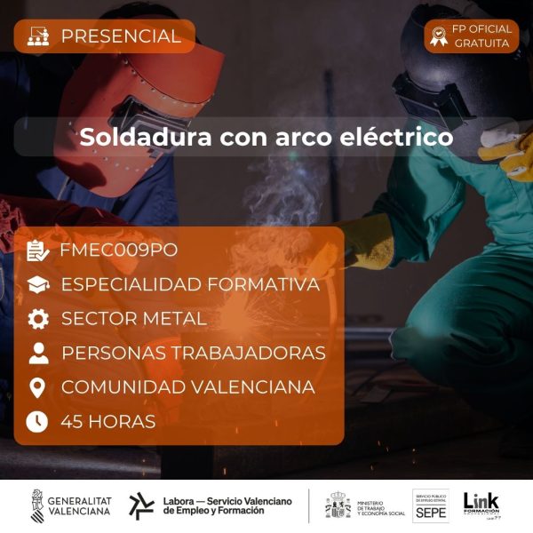 Curso de Soldadura con arco eléctrico para trabajadores - Link Formación
