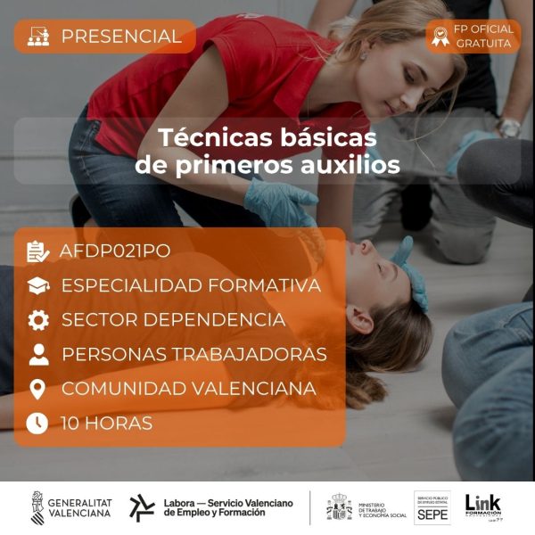 Curso de Técnicas básicas de primeros auxilios para trabajadores - Link Formación