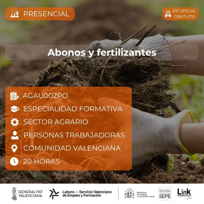 Curso de Abonos y fertilizantes para trabajadores - Link Formación