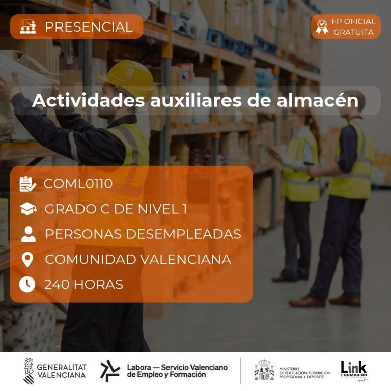 COML0110 - ACTIVIDADES AUXILIARES DE ALMACÉN