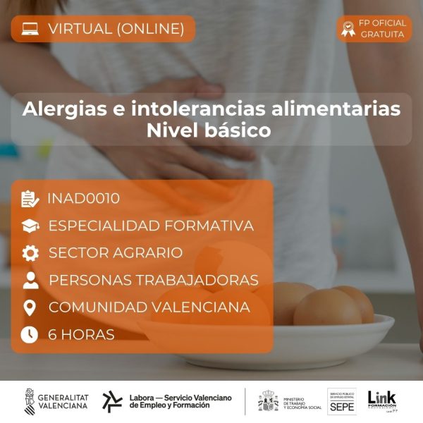 Curso de Alergias e intolerancias alimentarias para trabajadores - Link Formación