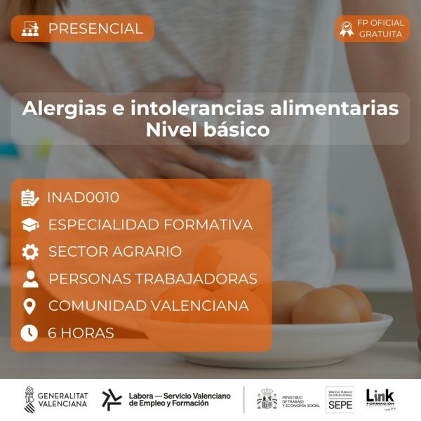 Curso de Alergias e intolerancias alimentarias para trabajadores - Link Formación