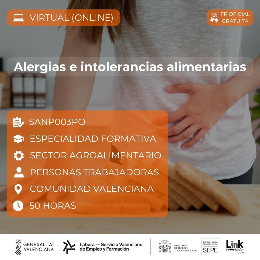 Curso de Alergias e intolerancias alimentarias para trabajadores - Link Formación