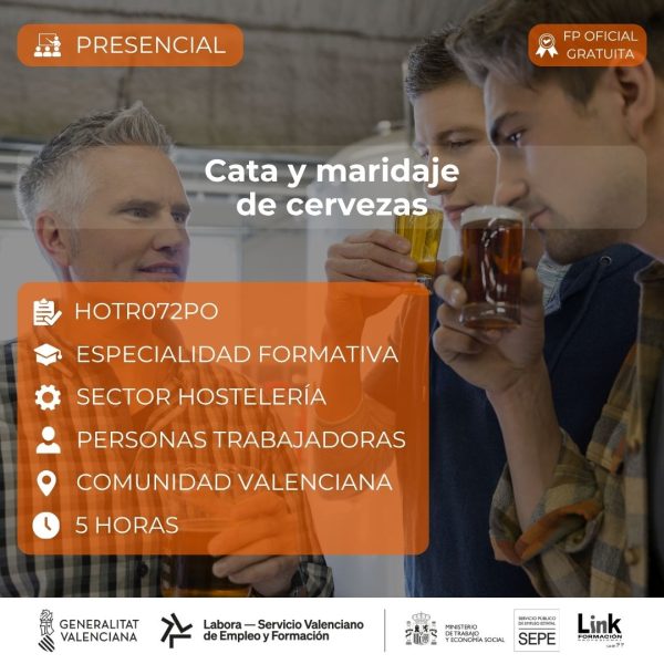 Curso de Cata y maridaje de cervezas para trabajadores - Link Formación