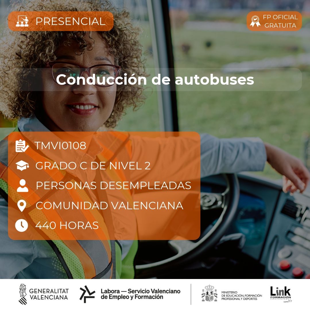 Curso de Conducción de autobuses para desempleados - Link Formación