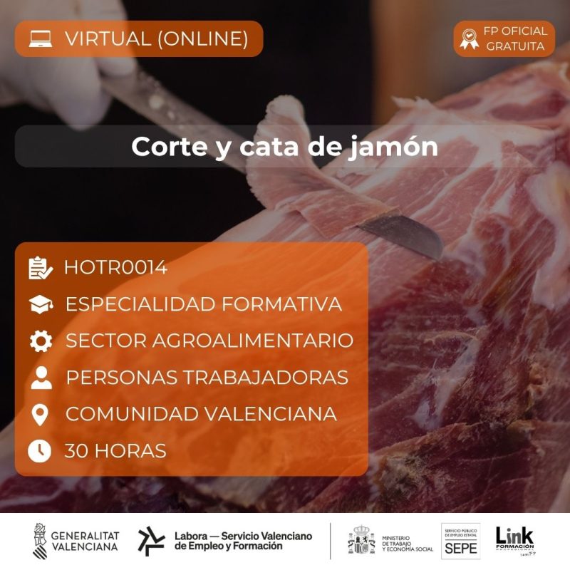Curso de Corte y cata de jamón para trabajadores - Link Formación