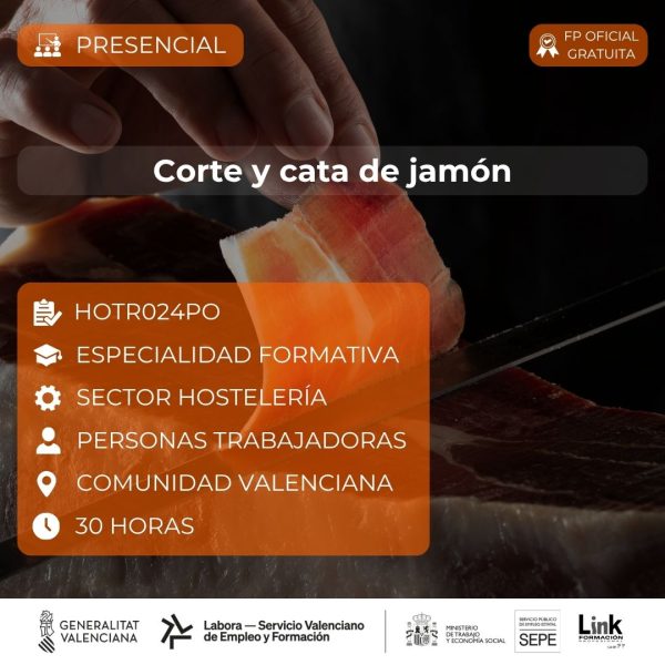 Curso de Corte y cata de jamón para trabajadores - Link Formación