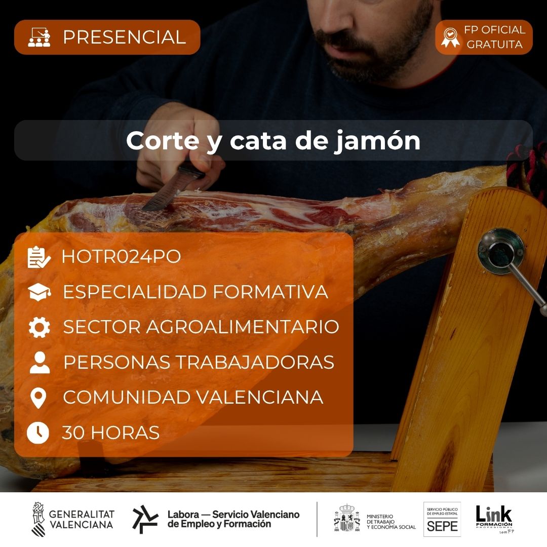 Curso de Corte y cata de jamón para trabajadores - Link Formación
