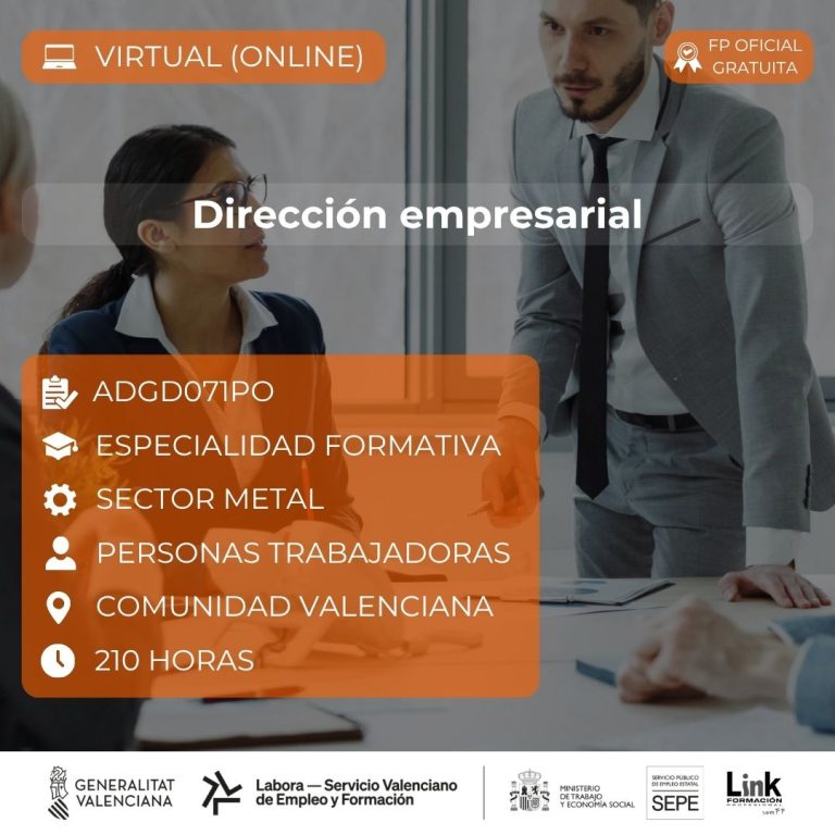 Curso de Dirección empresarial para trabajadores - Link Formación