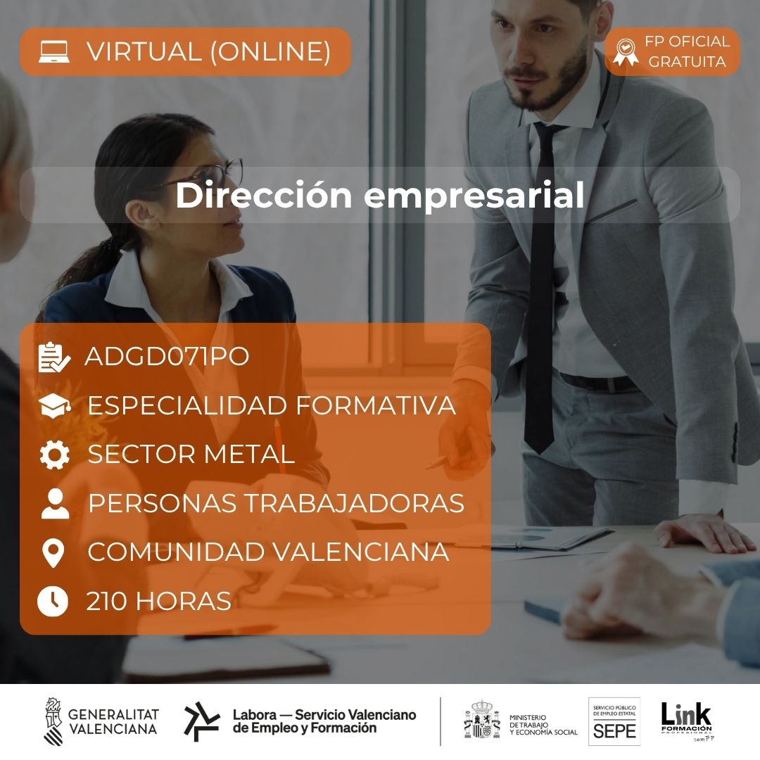 Curso de Dirección empresarial para trabajadores - Link Formación
