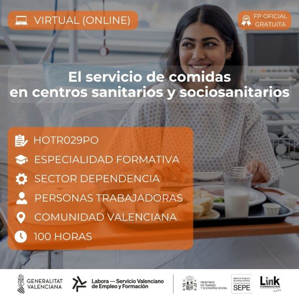 Curso de El servicio de comidas en centros sanitarios y sociosanitarios para trabajadores - Link Formación