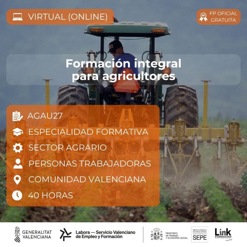 Curso de Formación integral para agricultores para trabajadores - Link Formación