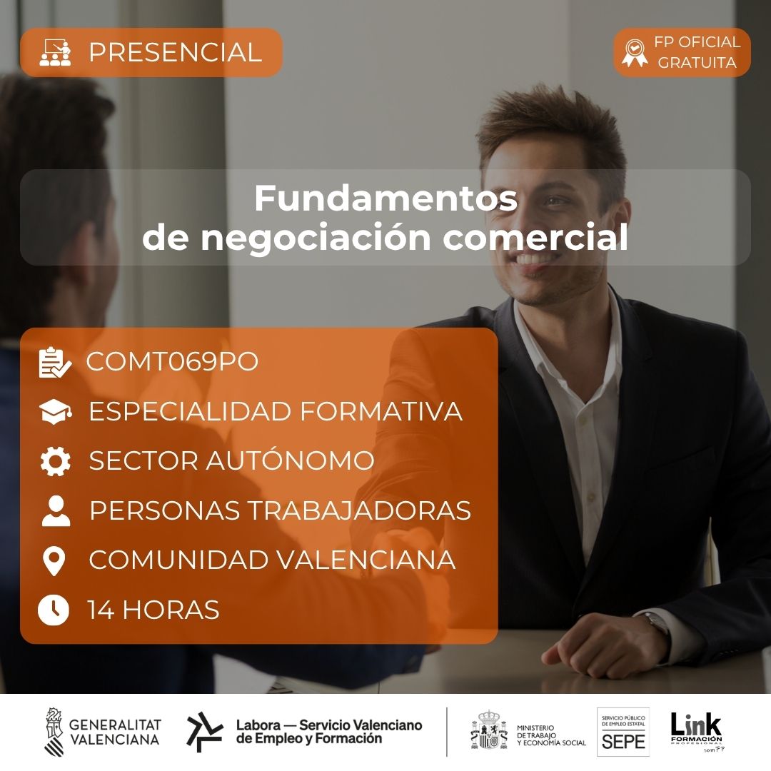 Curso de Fundamentos de negociación comercial para autónomos - Link Formación
