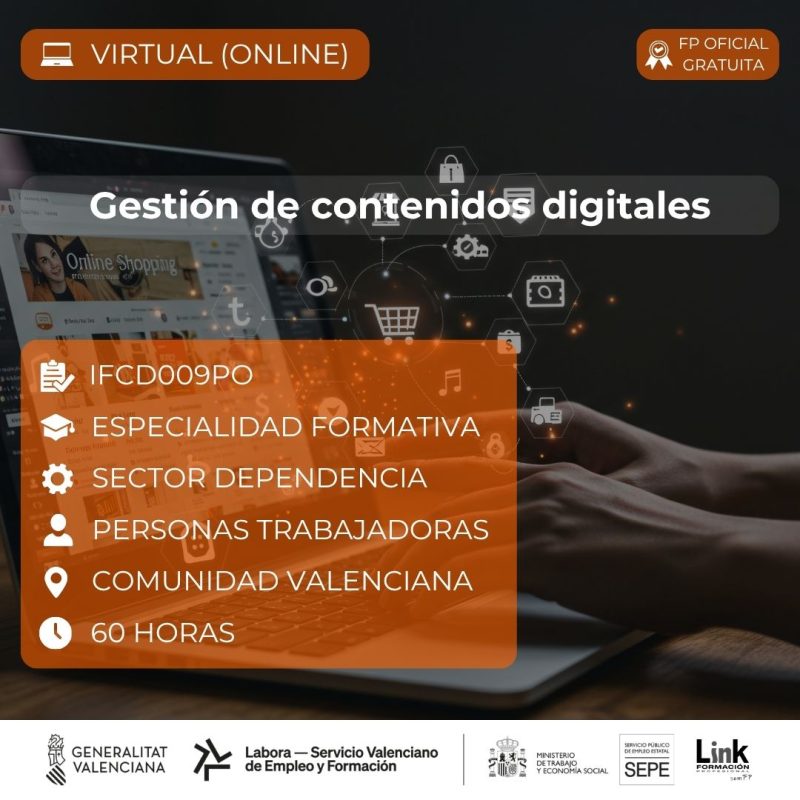 Curso de Gestión de contenidos digitales para trabajadores - Link Formación