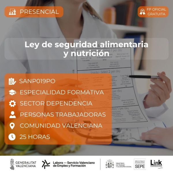 Curso de Ley de seguridad alimentaria y nutrición para trabajadores - Link Formación