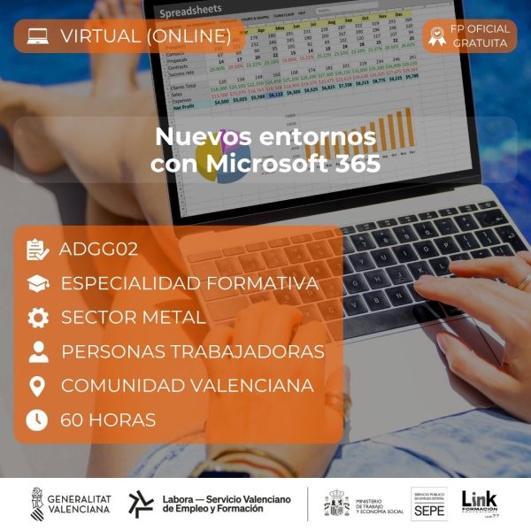 Curso de Nuevos entornos con Microsoft 365 para trabajadores - Link Formación