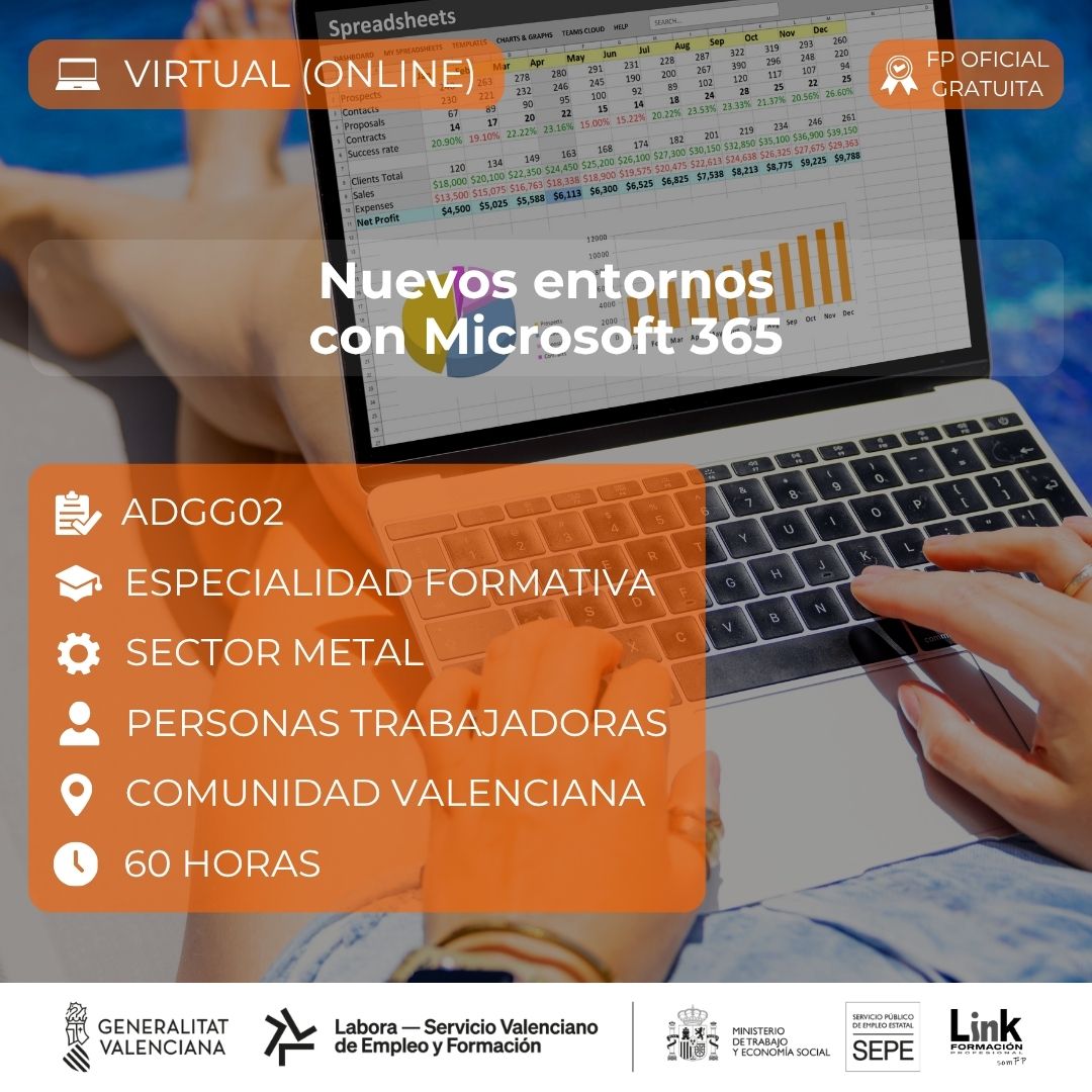Curso de Nuevos entornos con Microsoft 365 para trabajadores - Link Formación