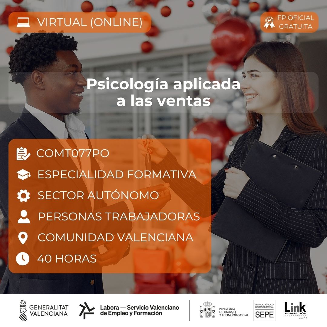 Curso de Psicología aplicada a las ventas para autónomos - Link Formación