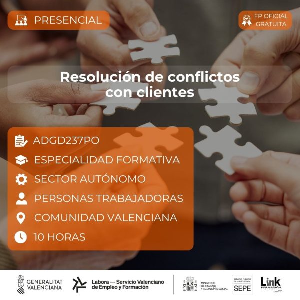 Curso de Resolución de conflictos con clientes para autónomos - Link Formación