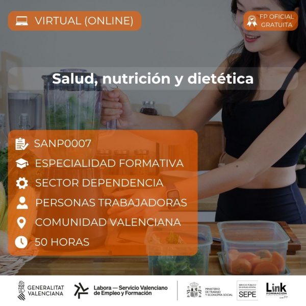 Curso de Salud, nutrición y dietética para trabajadores - Link Formación