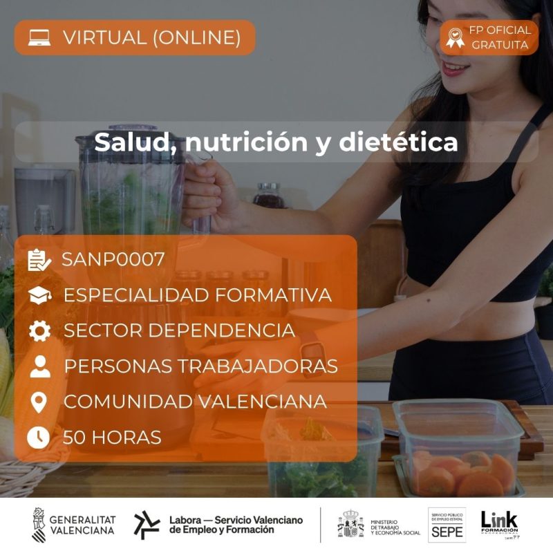 Curso de Salud, nutrición y dietética para trabajadores - Link Formación