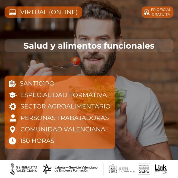 Curso de Salud y alimentos funcionales para trabajadores - Link Formación