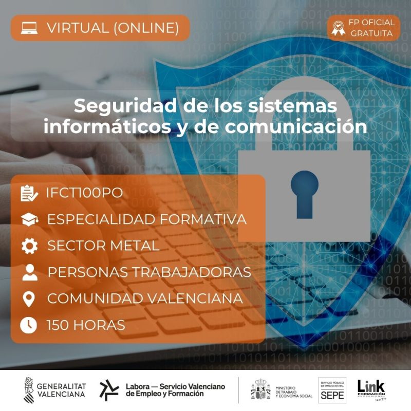 Curso de Seguridad de los sistemas informáticos y de comunicación para trabajadores - Link Formación